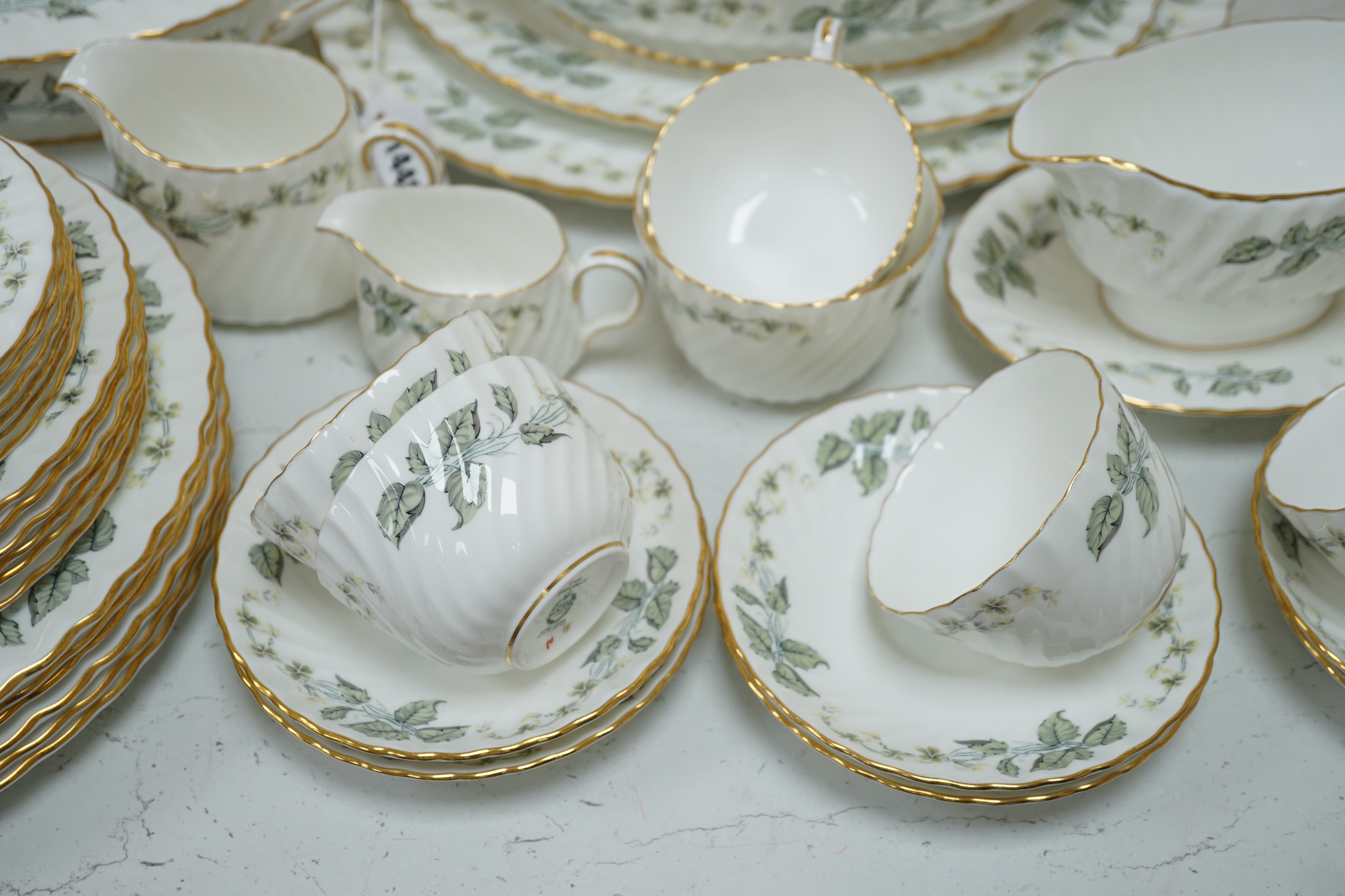 A Minton 'Greenwich pattern' bone china dinner and part tea service